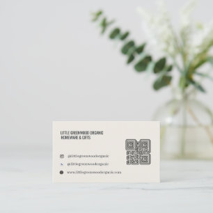 QR Code Zakelijke Kaart    Modern Minimalistisch N Visitekaartje