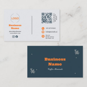 QR-code zakelijke kaart voor koffiezaak Visitekaartje
