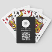QR Code Zakelijke Logo Barcode Gepersonaliseerde P Pokerkaarten (Achterkant)