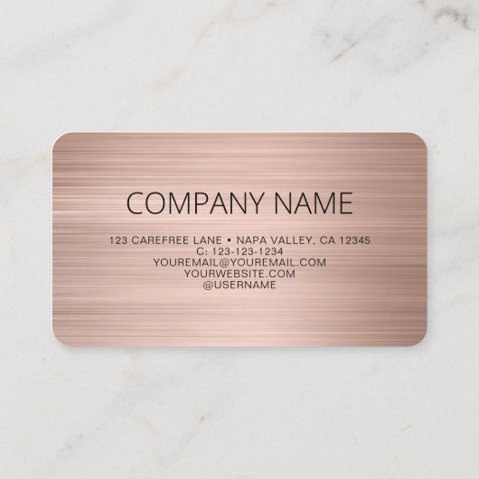 QR Code Zakelijke Logo Blush Roze Visitekaartje (Achterkant)