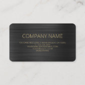 QR Code Zakelijke Logo Geborsteld Zwart Visitekaartje (Achterkant)