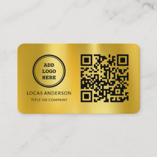 QR Code Zakelijke Logo   Goud Modern Professional Visitekaartje