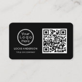 QR Code Zakelijke Logo | Goud Modern Professional Visitekaartje (Voorkant)