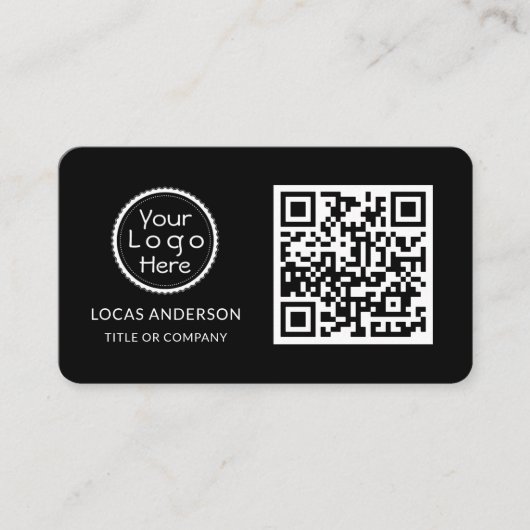 QR Code Zakelijke Logo | Goud Modern Professional Visitekaartje (Voorkant)