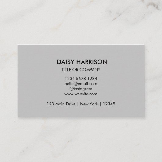 QR Code Zakelijke Logo | Grijs Modern Professional Visitekaartje (Achterkant)