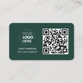 QR Code Zakelijke Logo | Groen Modern Professional Visitekaartje