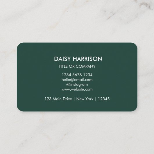 QR Code Zakelijke Logo | Groen Modern Professional Visitekaartje (Achterkant)