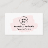 QR Code Zakelijke Logo | Moderne roze Visitekaartj Visitekaartje (Voorkant)