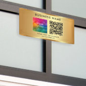 QR Code Zakelijke Logo Naam Outdoor Custom Gold Spandoek (Buitenkant Gebouw)