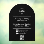 QR Code Zakelijke Logo Openingstijden Uren Raamsticker (Vel 3)