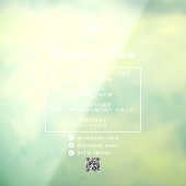 QR Code Zakelijke Logo Openingstijden Uren Raamsticker (Vel 3)