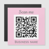 QR Code Zakelijke Logo Professionele Roze Girly (Voorkant / Achterkant)