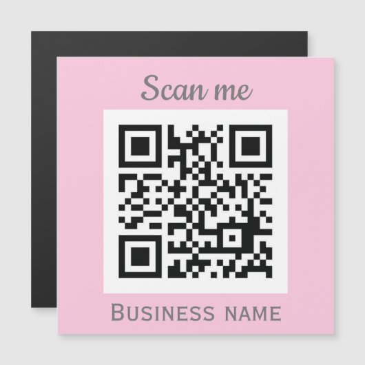 QR Code Zakelijke Logo Professionele Roze Girly (Voorkant / Achterkant)