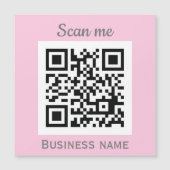 QR Code Zakelijke Logo Professionele Roze Girly (Voorkant)