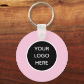 QR Code Zakelijke Logo Professionele Roze Girly Sleutelhanger (Achterkant)