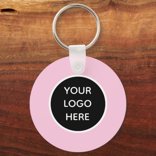 QR Code Zakelijke Logo Professionele Roze Girly Sleutelhanger (Achterkant)