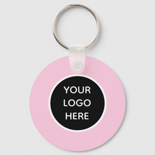 QR Code Zakelijke Logo Professionele Roze Girly Sleutelhanger (Achterkant)