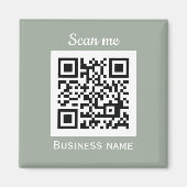 QR Code Zakelijke Logo Professionele Salie Groen Magneet (Voorkant)