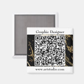 QR-code Zakelijke marketingactie Magneet (Voorkant / Achterkant)