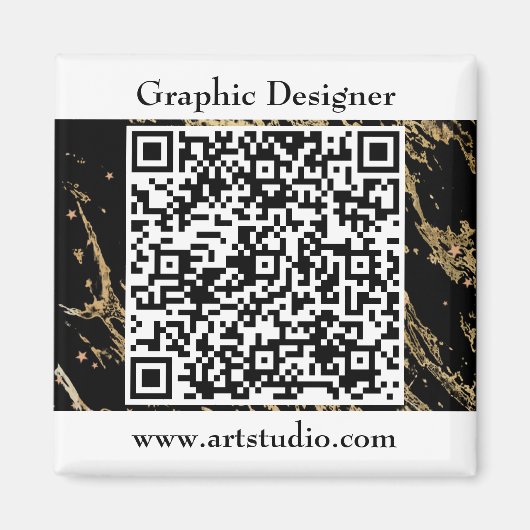 QR-code Zakelijke marketingactie Magneet (Voorkant)