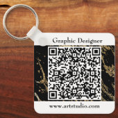 QR-code Zakelijke marketingactie Sleutelhanger (Voorkant)