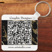 QR-code Zakelijke marketingactie Sleutelhanger (Achterkant)