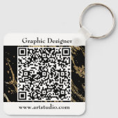 QR-code Zakelijke marketingactie Sleutelhanger (Achterkant)
