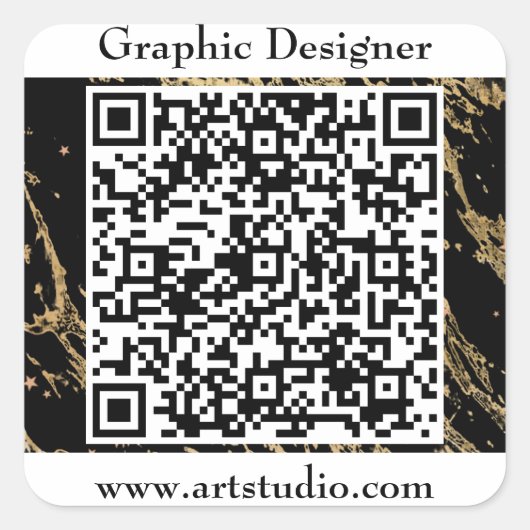 QR-code Zakelijke marketingactie Vierkante Sticker (Voorkant)
