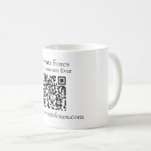 QR-code zakelijke mokken, gepersonaliseerde QR-cod Koffiemok (Voorkant rechts)