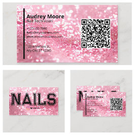 QR Code Zakelijke Nagelstylist Sjablonen Visitekaartje