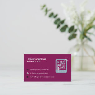 QR Code Zakelijke Pas    Modern Minimalistisch paa Visitekaartje