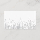 QR-code | Zakelijke persoon | City Skyline Visitekaartje (Achterkant)