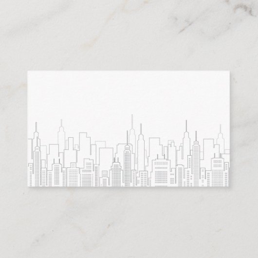 QR-code | Zakelijke persoon | City Skyline Visitekaartje (Achterkant)
