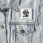 QR-code zakelijke promotie Vierkante Button 5,1 Cm (In situ)