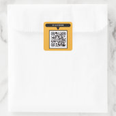 QR Code Zakelijke Square stickers (Tas)