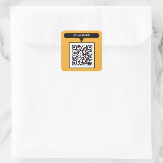QR Code Zakelijke Square stickers (Tas)
