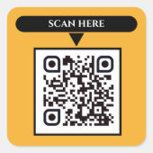 QR Code Zakelijke Square stickers (Voorkant)