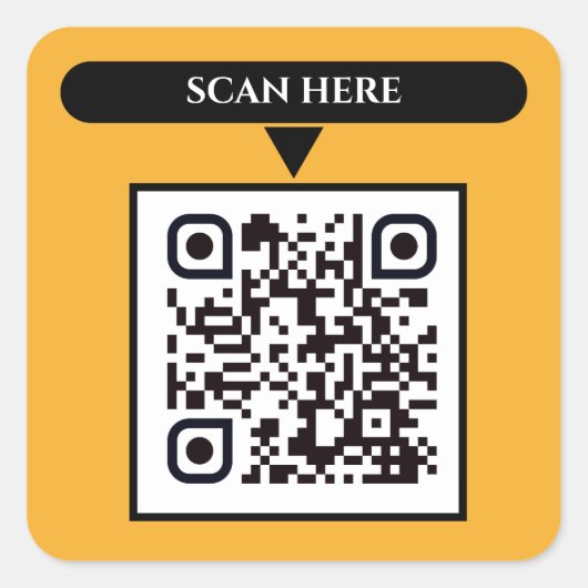 QR Code Zakelijke Square stickers (Voorkant)