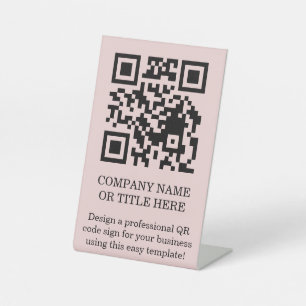 QR-code Zakelijke Tafelstandaard DIY-Bord Reclamebord Met Voetstuk