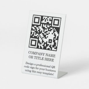 QR-code Zakelijke Tafelstandaard DIY-Bord Reclamebord Met Voetstuk