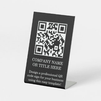QR-code Zakelijke Tafelstandaard DIY-Bord Reclamebord Met Voetstuk