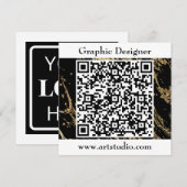 QR-code Zakelijke uitnodiging voor evenement (Voorkant / Achterkant)