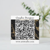 QR-code Zakelijke uitnodiging voor evenement (Staand voorkant)