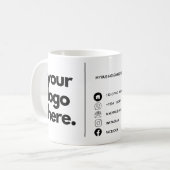 Qr Code Zakelijke Visitekaart Ontwerp Logo Koffiemok (Voorkant links)