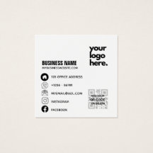 Qr Code Zakelijke Visitekaart Ontwerp Logo