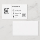 Qr Code Zakelijke Visitekaart Ontwerp Logo Visitekaartje (Voorkant / Achterkant)