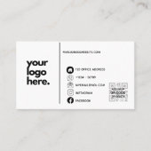 Qr Code Zakelijke Visitekaart Ontwerp Logo Visitekaartje (Voorkant)