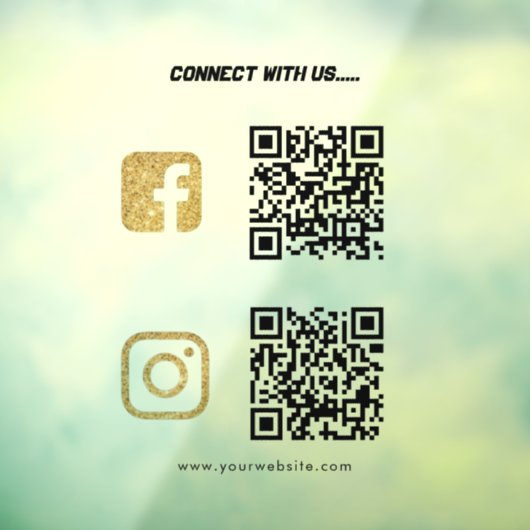 QR Code Zakelijke Website Sociale Media Scan Me Raamsticker (Vel 3)
