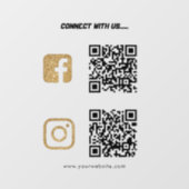 QR Code Zakelijke Website Sociale Media Scan Me Raamsticker (Vel)