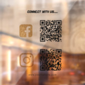 QR Code Zakelijke Website Sociale Media Scan Me Raamsticker (Vel 2)